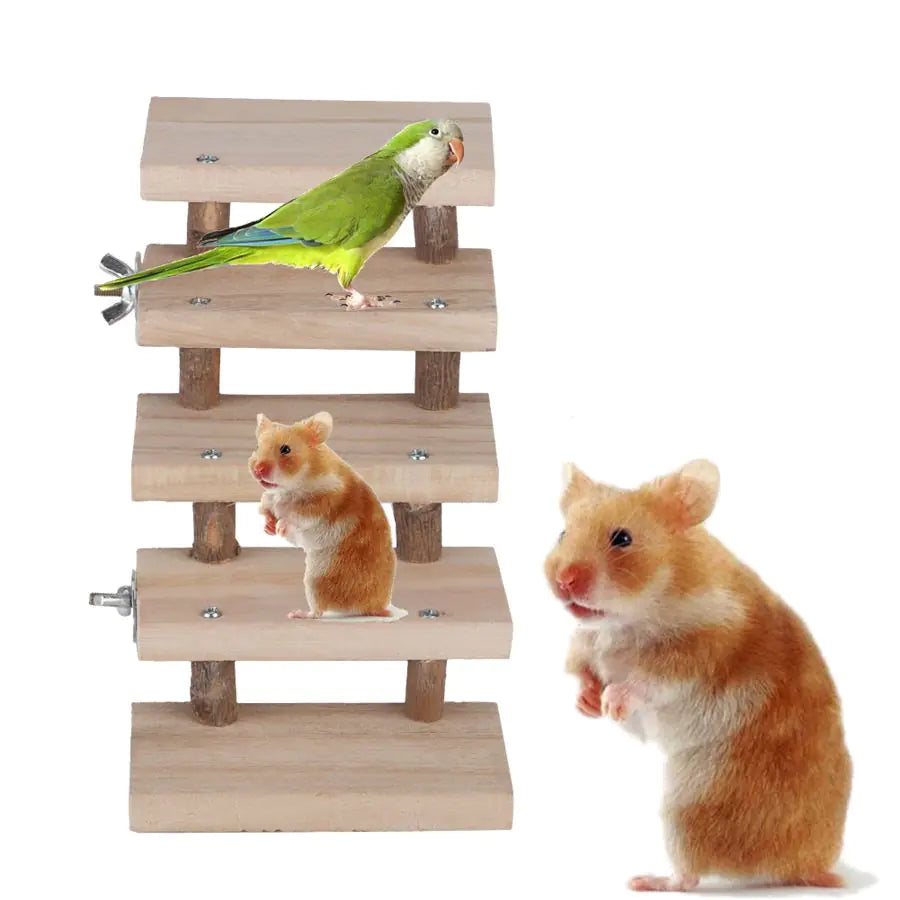 Natural Wood Pet Climbing Ladder