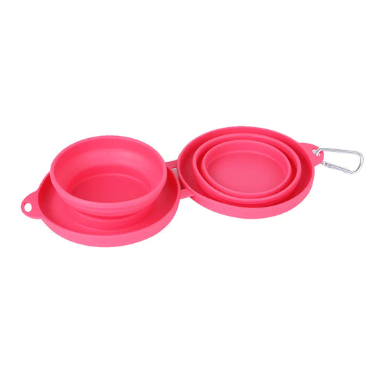 Silicone Foldable Double Pet Bowl