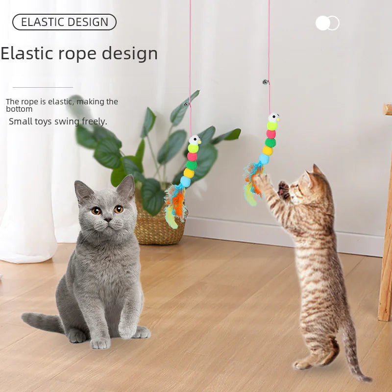 Dynamic Hanging Plush Cat Toy