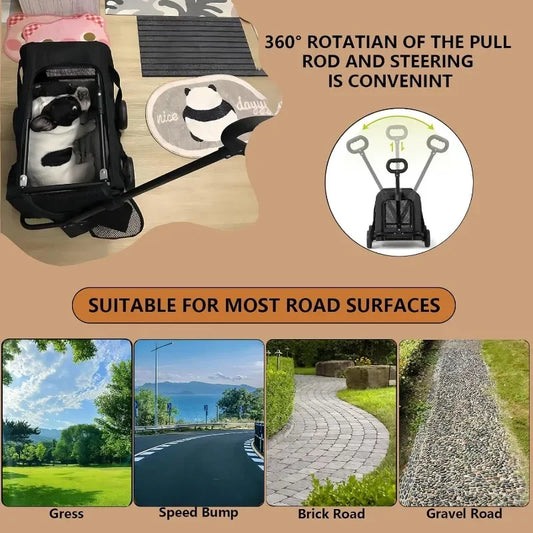 Black Multi-Use Pet Stroller