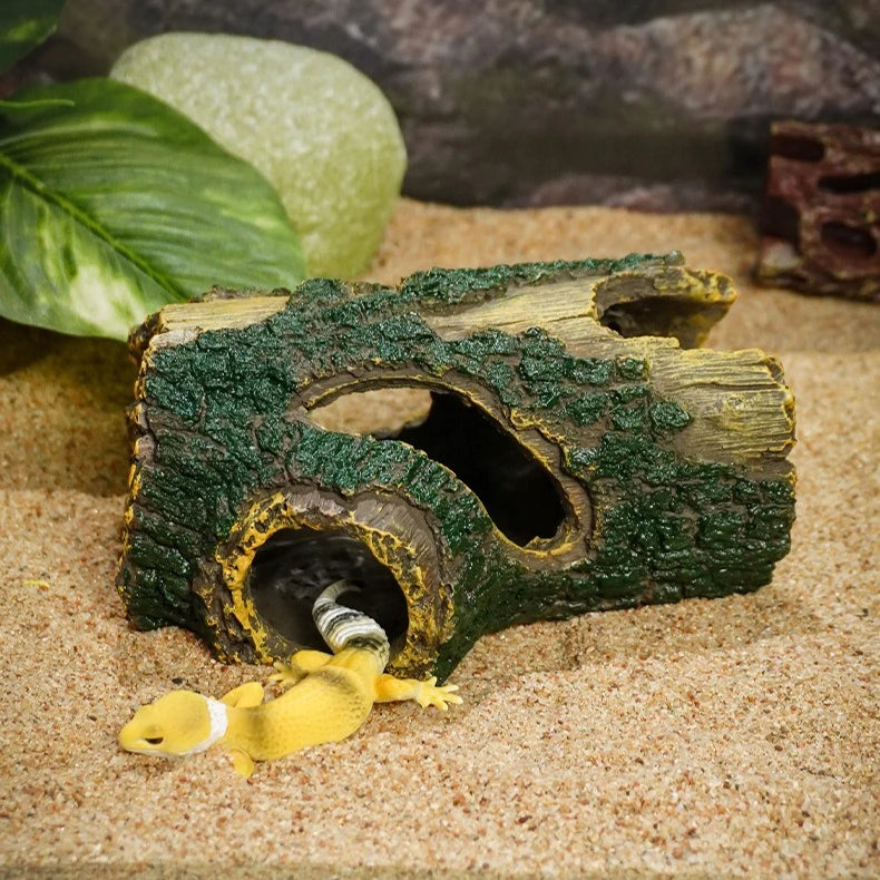 Resin Wood Barrel Aquarium Hideout