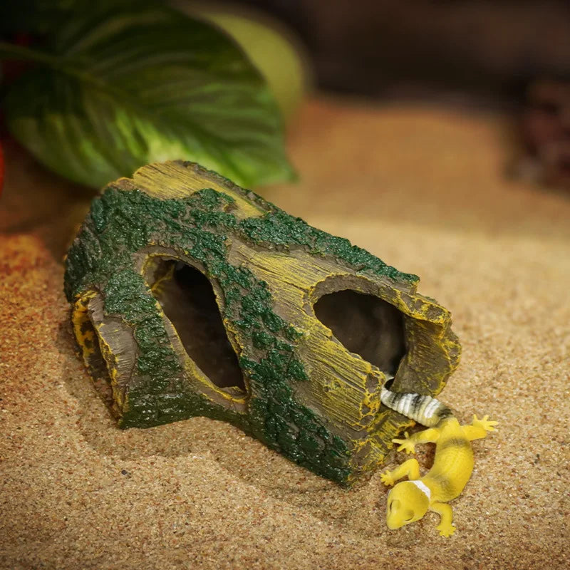 Resin Wood Barrel Aquarium Hideout