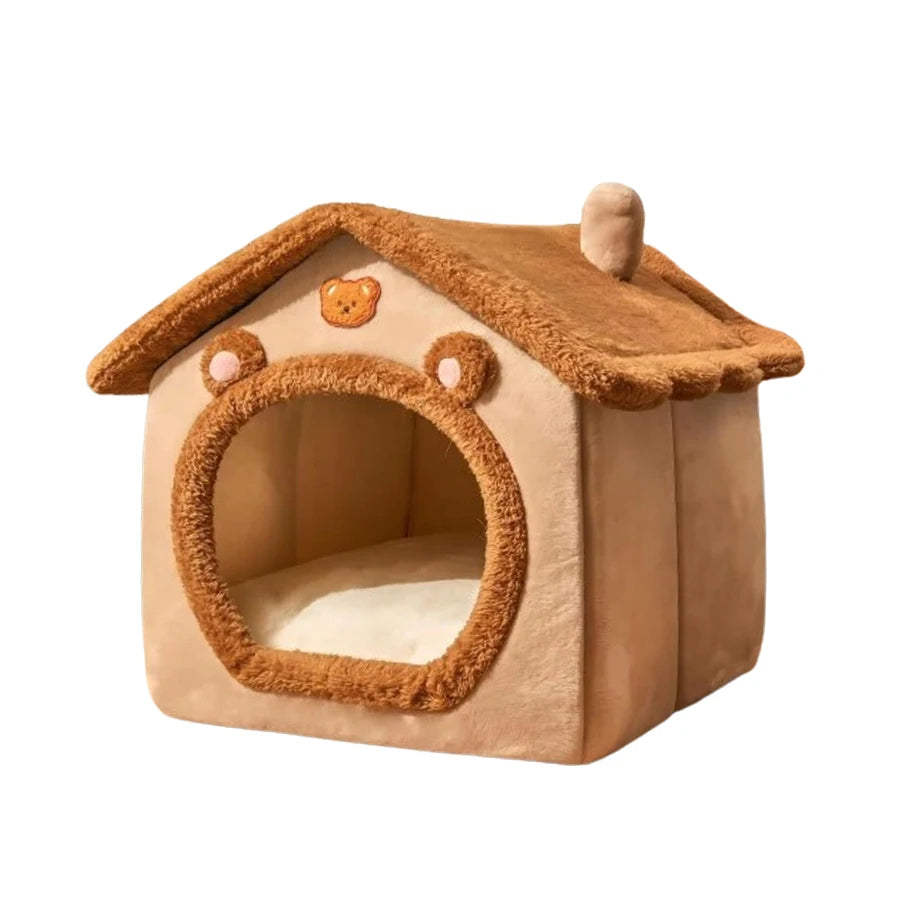 Plush Cave Pet Bed