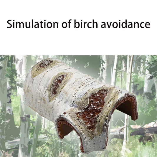 Realistic Birch Log Reptile Hideout