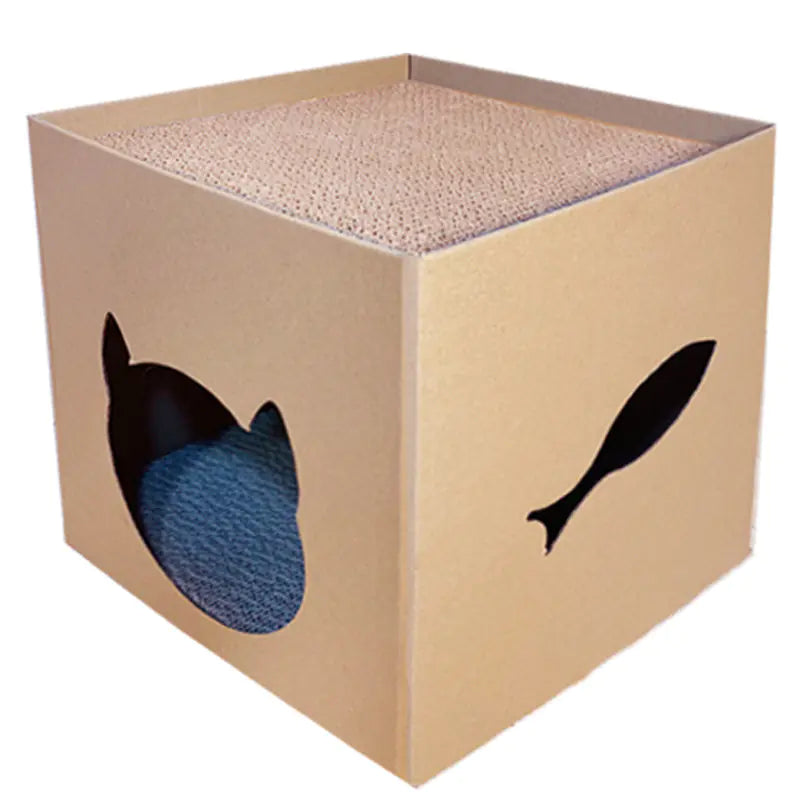 Milk Box Cat Scratcher House