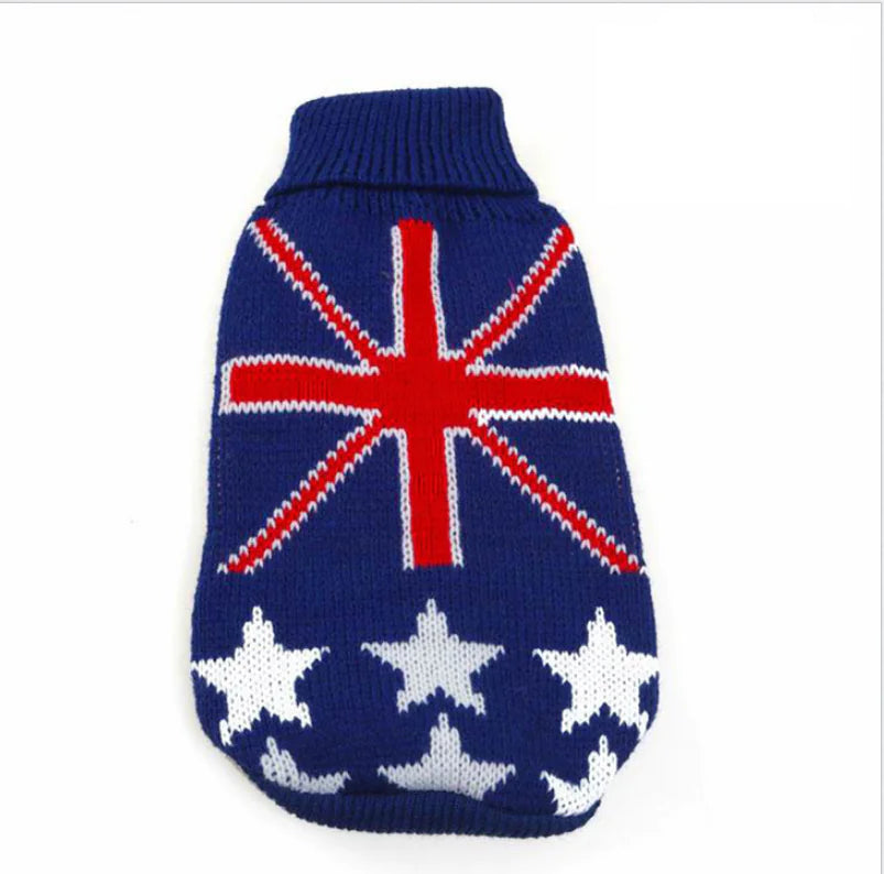 Pet UK Flag & Stars Sweater