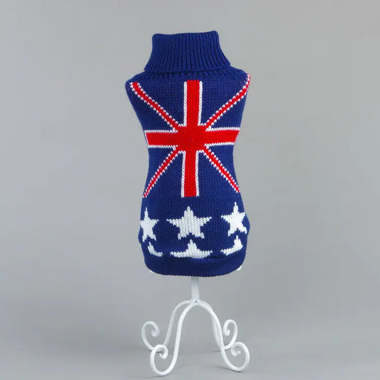 Pet UK Flag & Stars Sweater